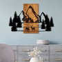 Wallity Natural Habitat Accesorio de Pared de Madera y Metal Nogal y Negro